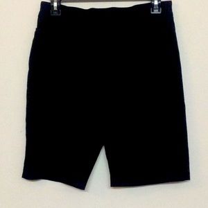 🌞 Time and Tru black Angus Young AC/DC Bermuda shorts front pockets men S